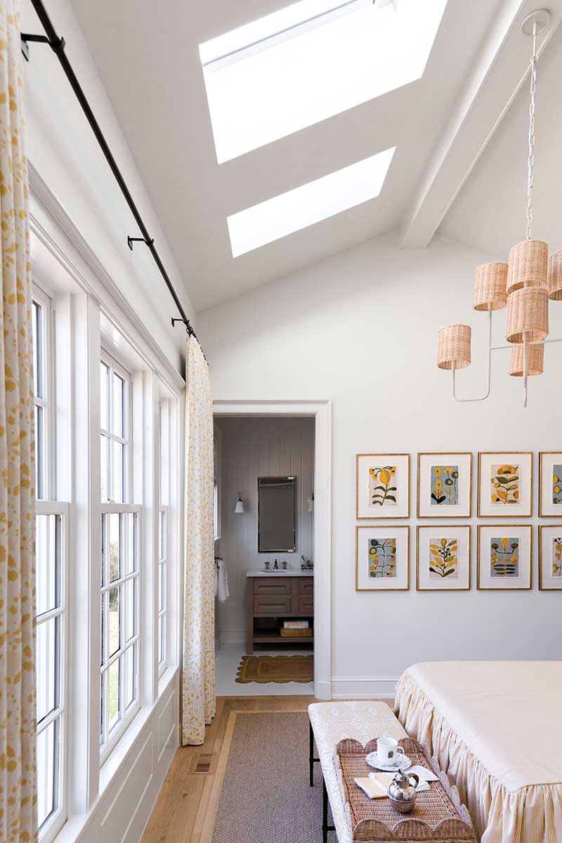 Two Marvin Awaken Skylights in a bedroom in the Southern Living Idea House in Kentucky.