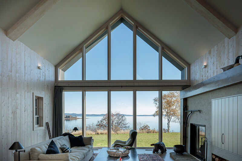 Living room with Marvin Windows and Doors