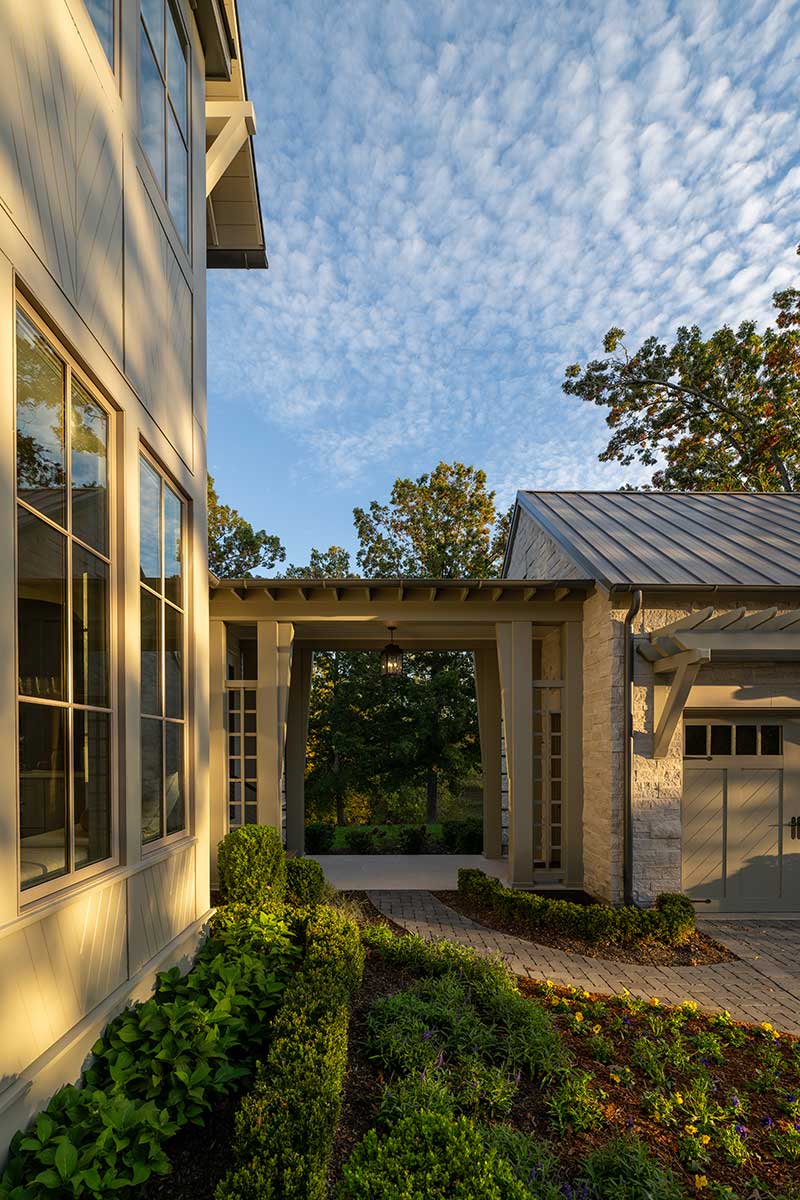 Exterior of home with Marvin Elevate Casement windows and direct glaze windows