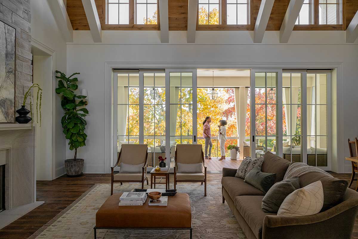 Interior of home with Marvin Signature Ultimate Multi Slide Door and Elevate Direct Glaze windows