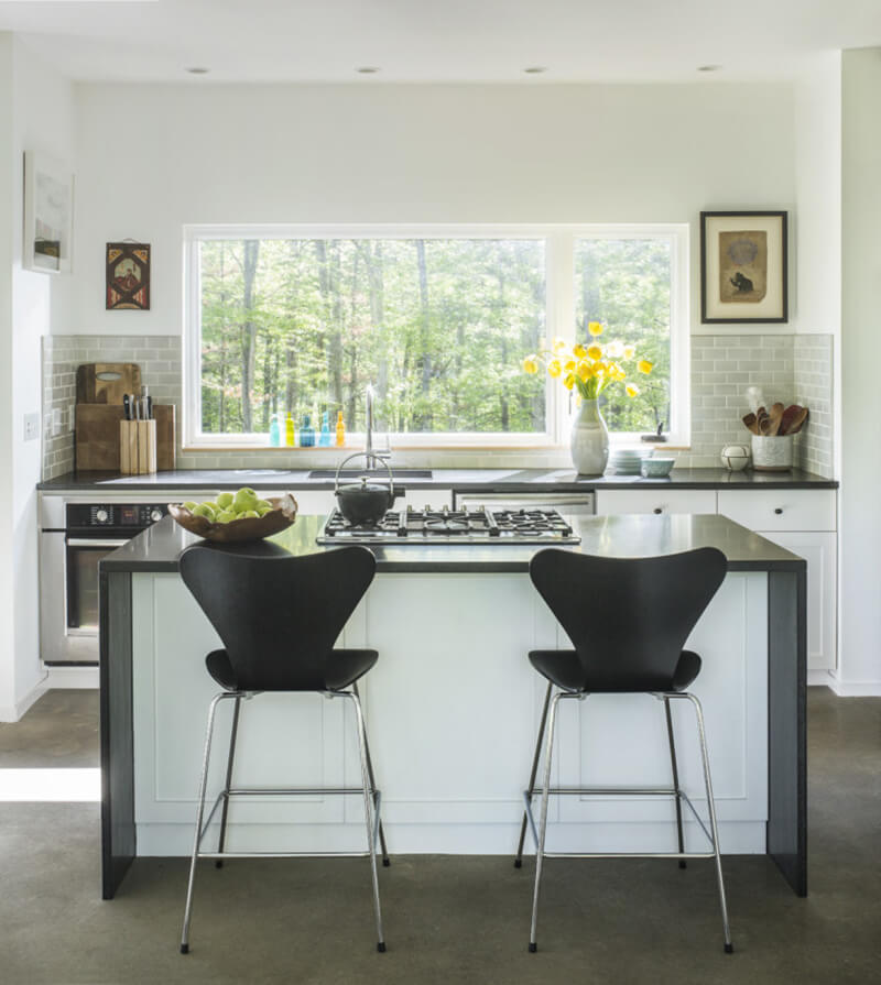 Open concept kitchen with Marvin Windows