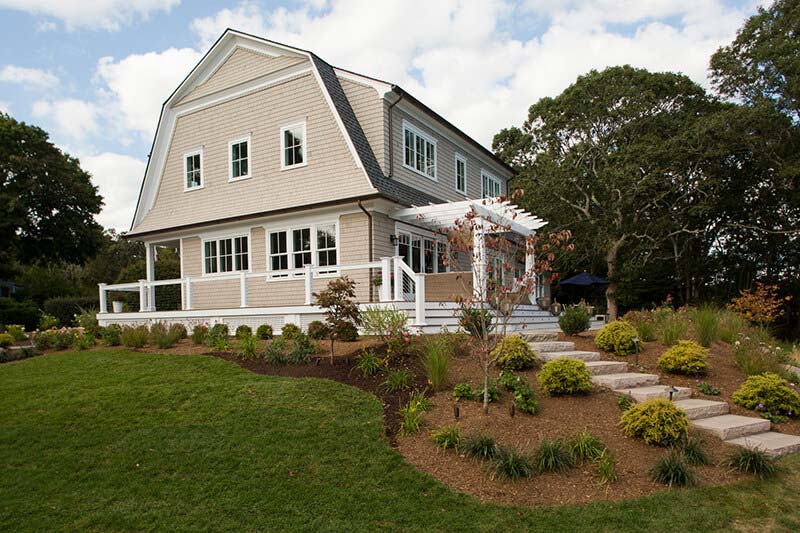 Exterior of renovated home with Marvin Windows and Doors