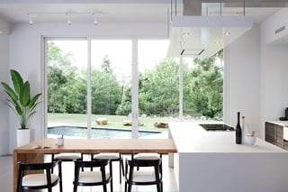 Bright Kitchen With Signature Modern Multi-Slide Doors 