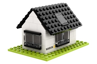 Marvin Tiny Home kit built of Legos 