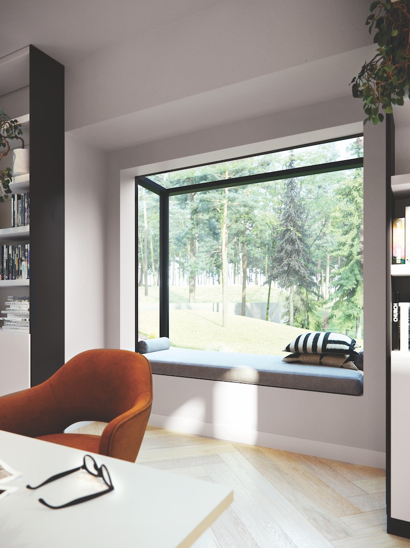 The Marvin Skycove, a glass nook that extends the square footage in any room.