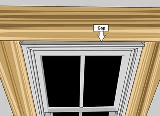 Illustration of the gap you need to leave when installing flashing