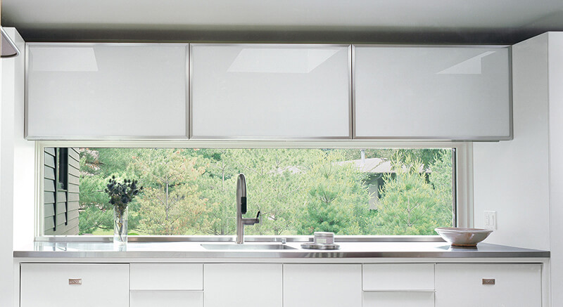 Large Marvin Window in modern style kitchen