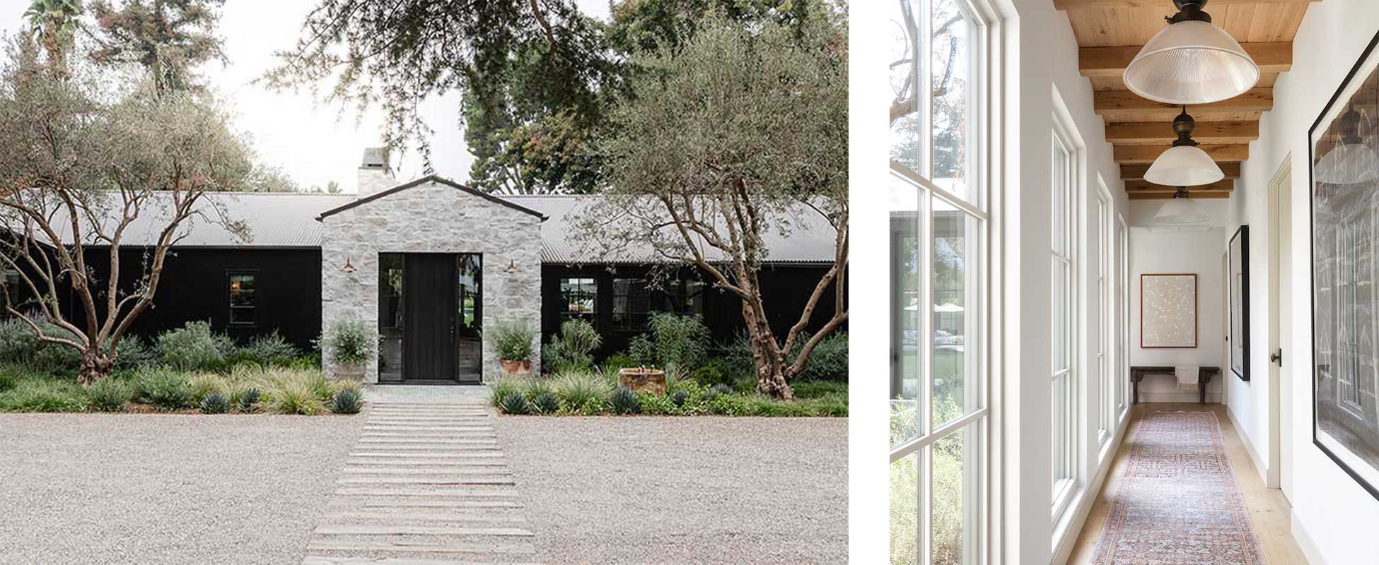 Amber Lewis’s Belgian farmhouse-style home in Los Angeles, featuring Marvin Signature Ultimate windows and doors.