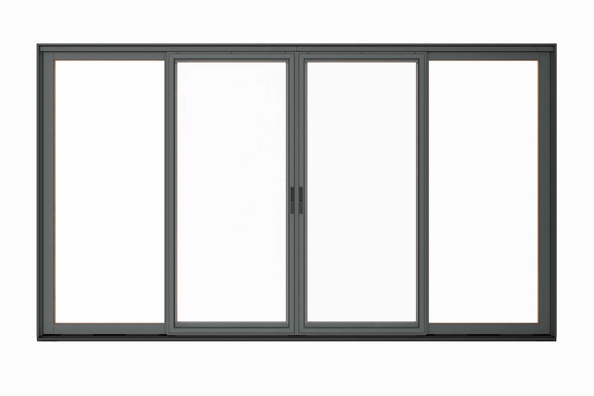 The exterior of a Marvin Ultimate Sliding door with aluminum material