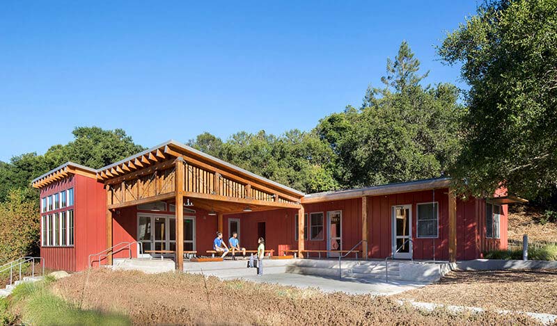 Exterior of Mcclellan Preserve Environmental Education Center with Marvin Windows and Doors
