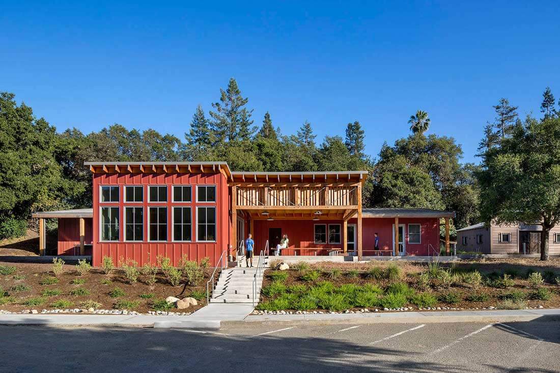 Exterior of Mcclellan Preserve Environmental Education Center with Marvin Windows and Doors
