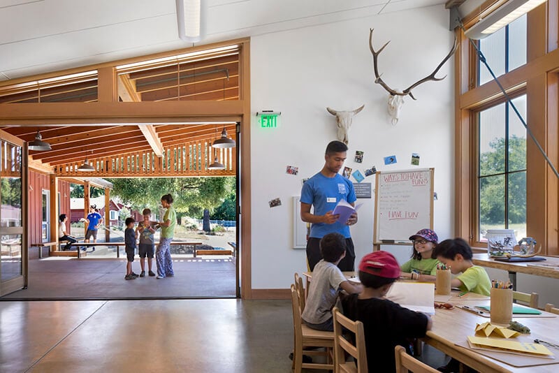 Interior of Mcclellan Preserve Environmental Education Center with Marvin Windows and Doors