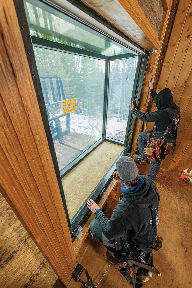 Installing a Marvin Skycove Window Box in Northern Minnesota cabin