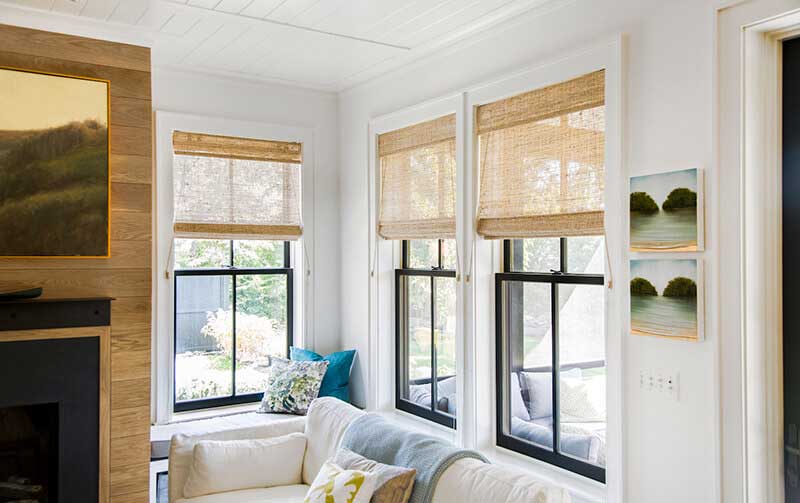 Living room with corner nook of Marvin windows