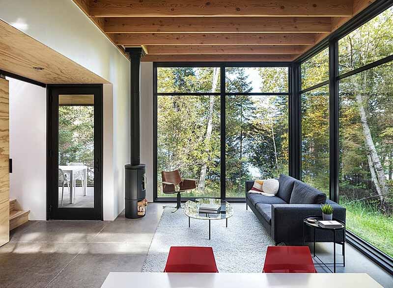 Modern style living area with Marvin Windows and Doors