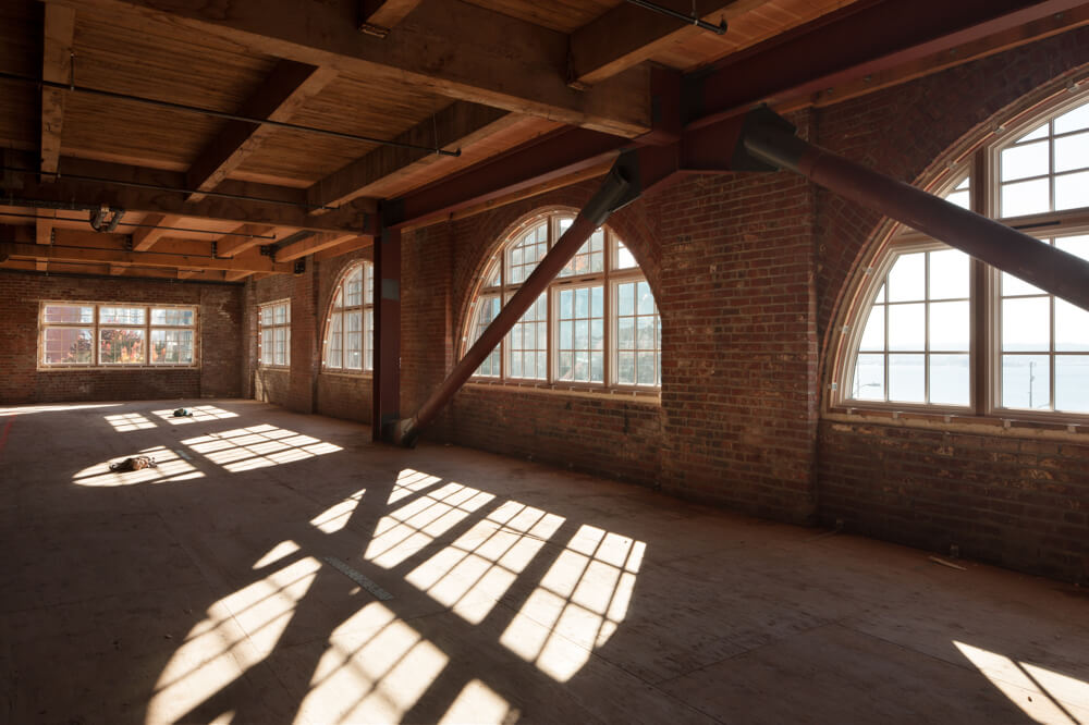 Large open studio space with multiple Marvin Windows