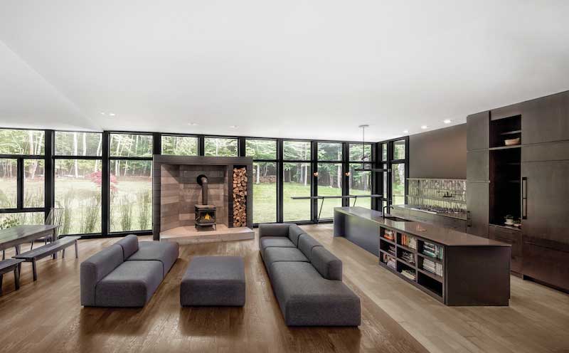 Marvin Elevate Casement windows, Marvin Elevate Direct Glaze windows, contemporary living room