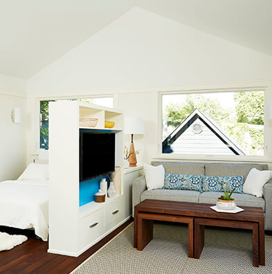 Small living area with Marvin Windows