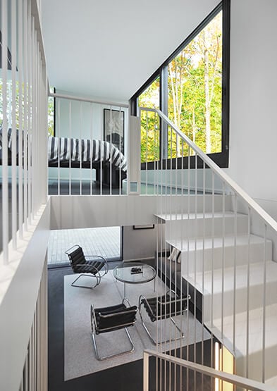 Interior stairwell of home with Marvin Windows and Doors