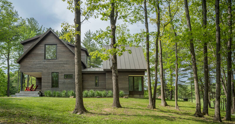 House in the woods with Marvin Windows