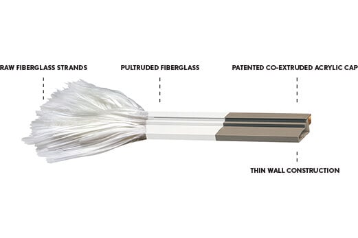 Illustration of Thermoset fiberglass composite for windows and doors