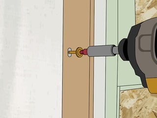 Rendering of the proper way to secure nailing fins for window installation