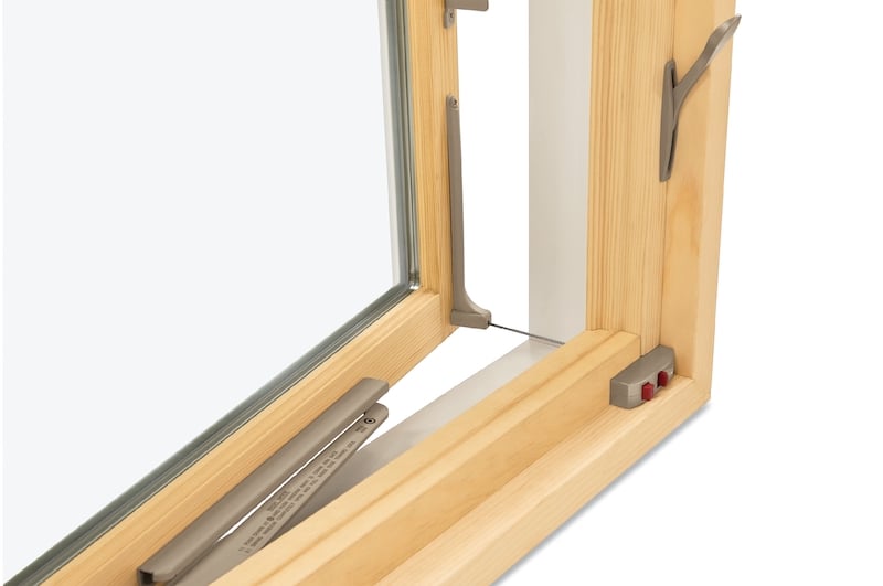 A Window Opening Control Device (WOCD) on a Marvin casement window