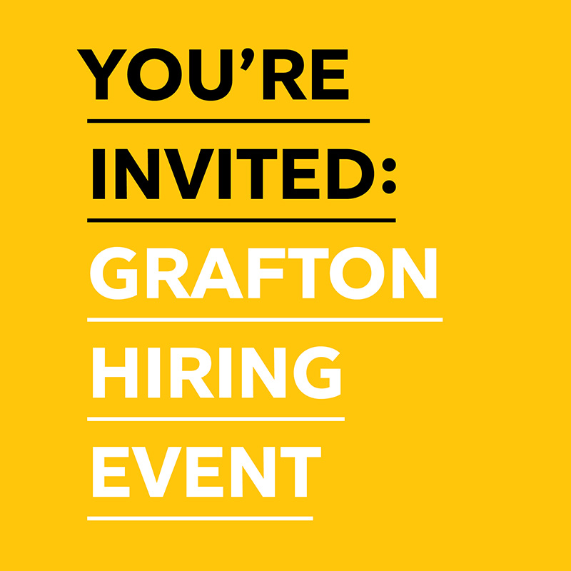 You're Invited: Grafton Hiring Event promotion image