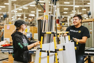 Two Marvin employees working in Northwood