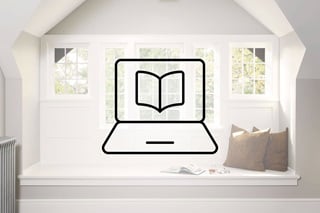 Room with Marvin Windows and Blog icon over the top of image