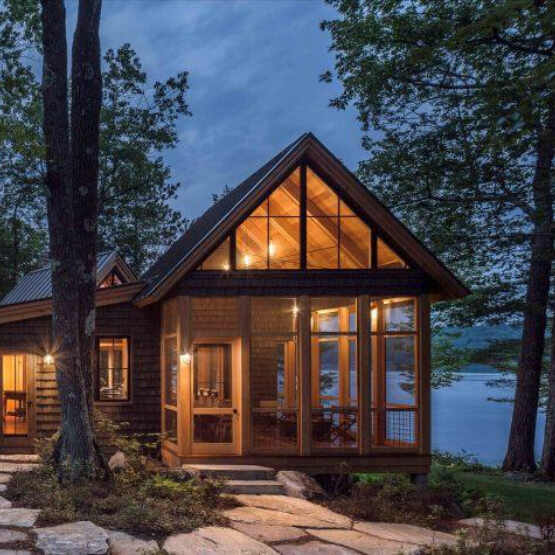 Lake home with Marvin Windows and Doors