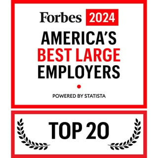 Forbes 2024 America's Best Large Employers Top 20 Logo