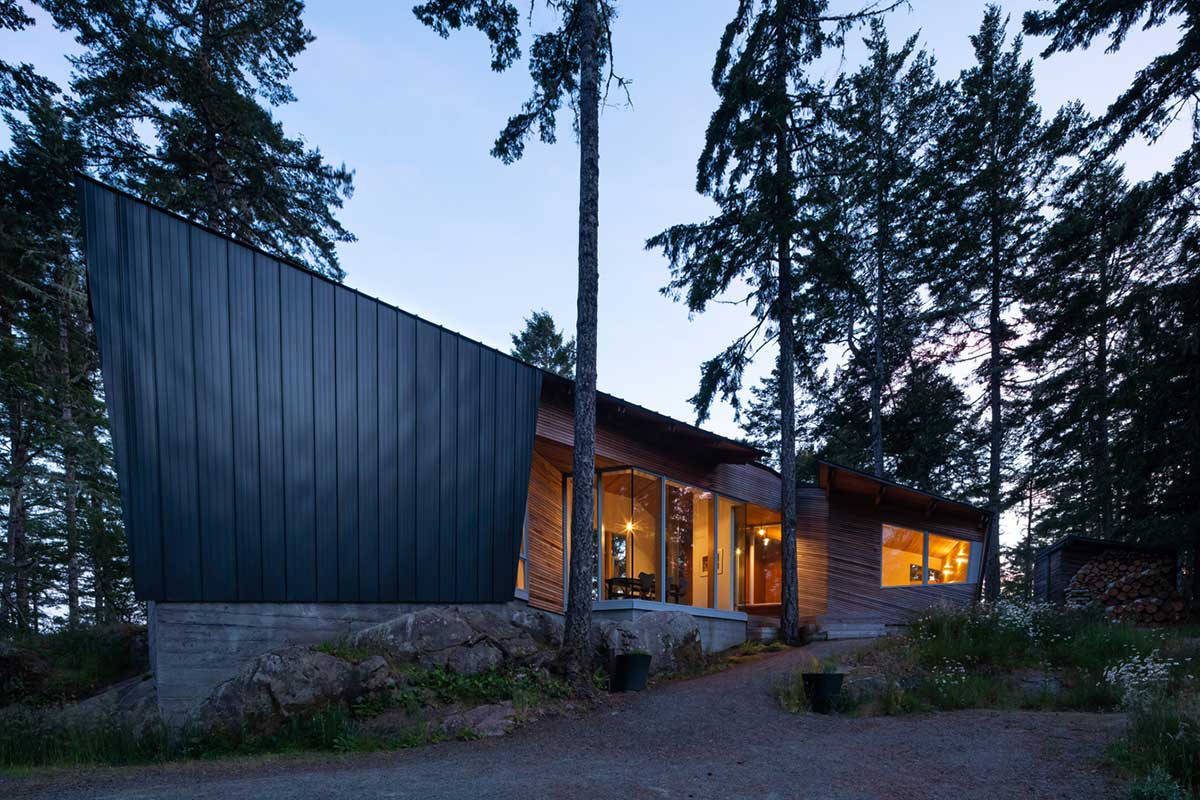 Home in the woods with Marvin Windows and Doors