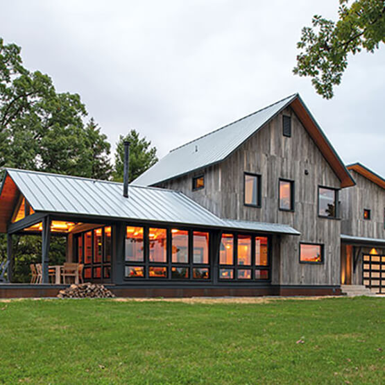 Modern style farmhouse with Marvin Windows and Doors