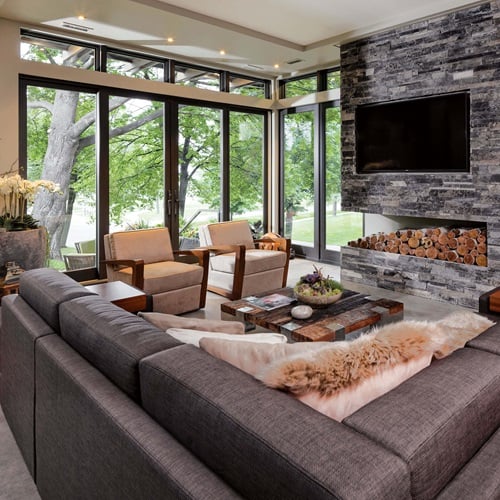 Living Room With Elevate Awning And Elevate Casement Windows
