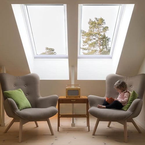 Reading Nook with Marvin Awaken Skylight in the daytime