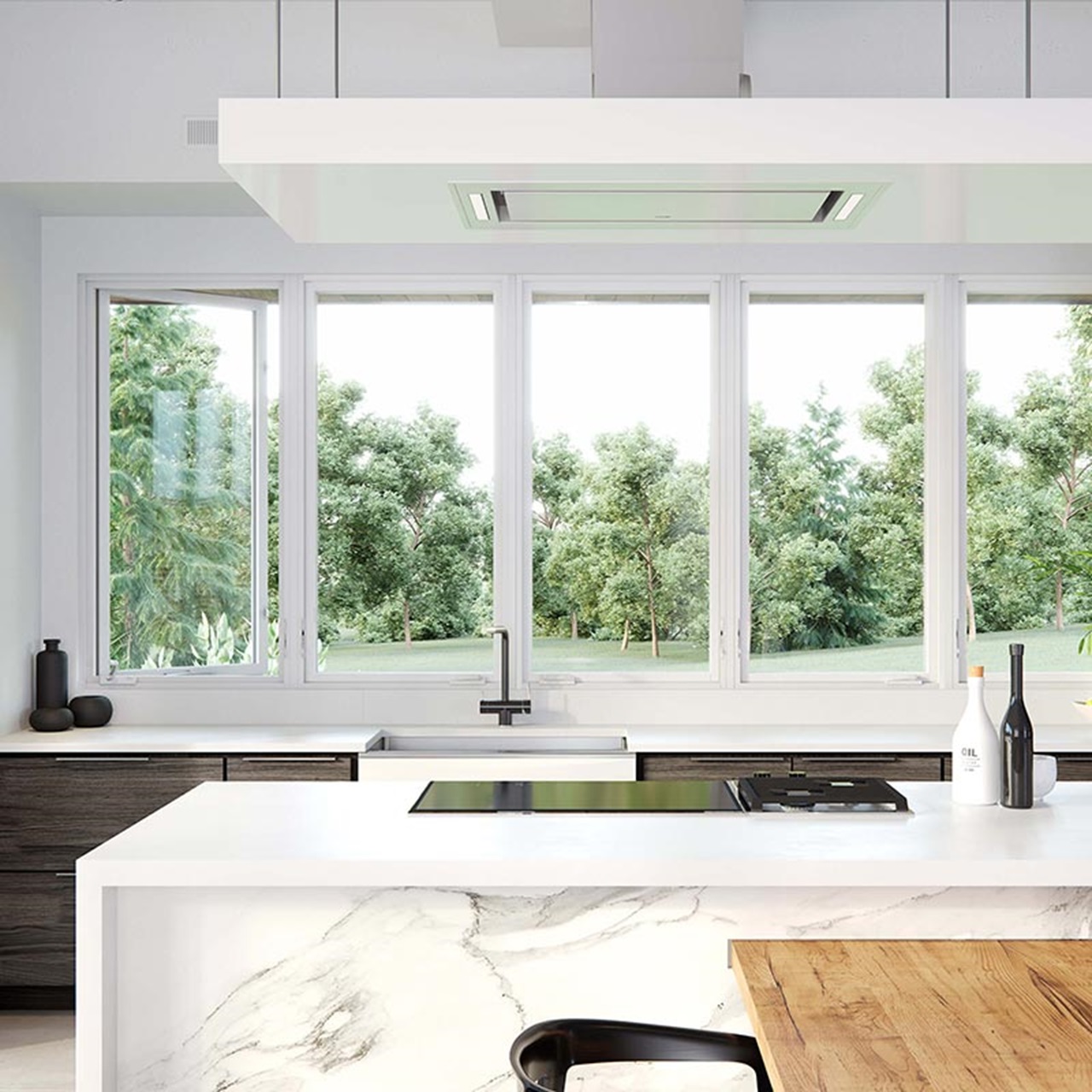 Modern Kitchen With Signature Modern Casement Windows