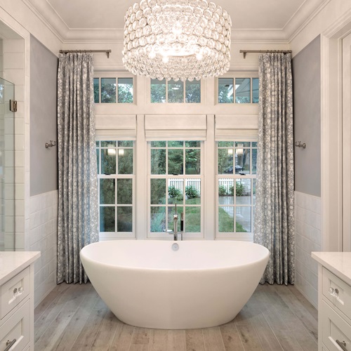 Beautiful Bathroom With Signature Ultimate Double Hung G2 Windows 