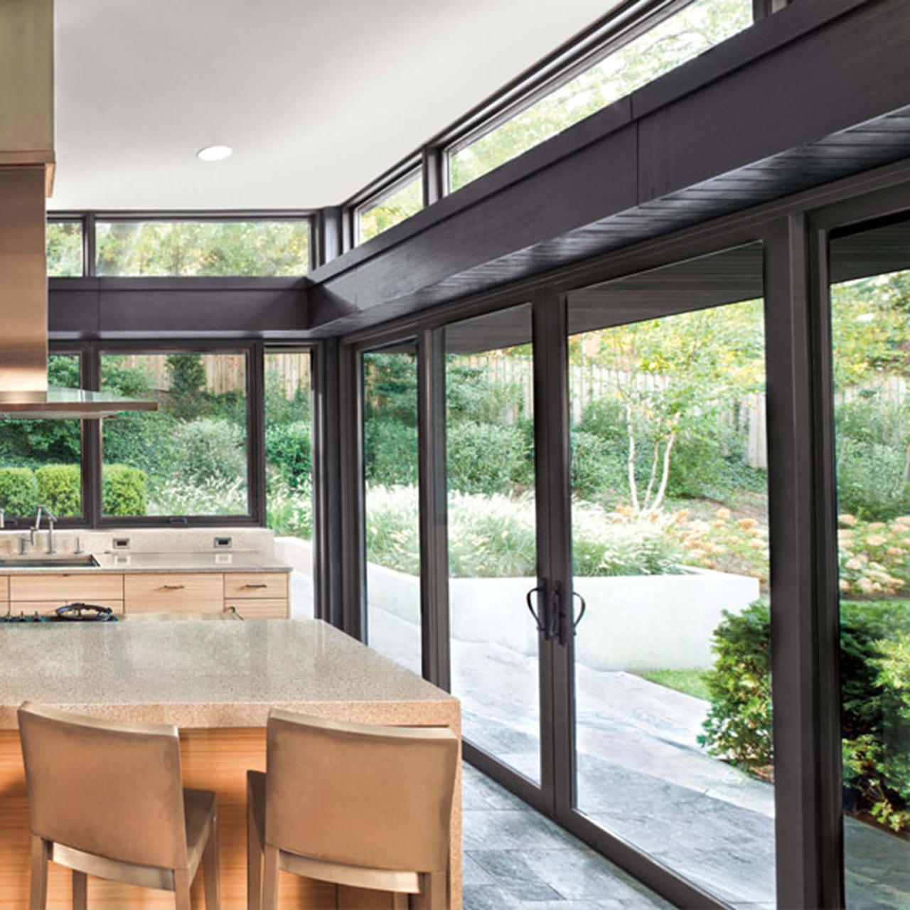 Large Kitchen With Signature Ultimate Sliding Patio Door