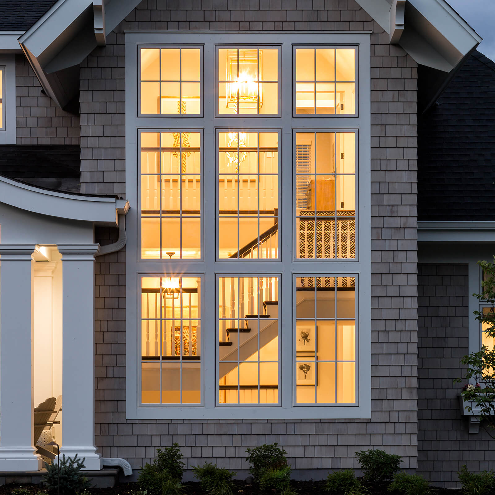 Exterior view of multiple Marvin Elevate Casement Windows and Elevate Picture Windows