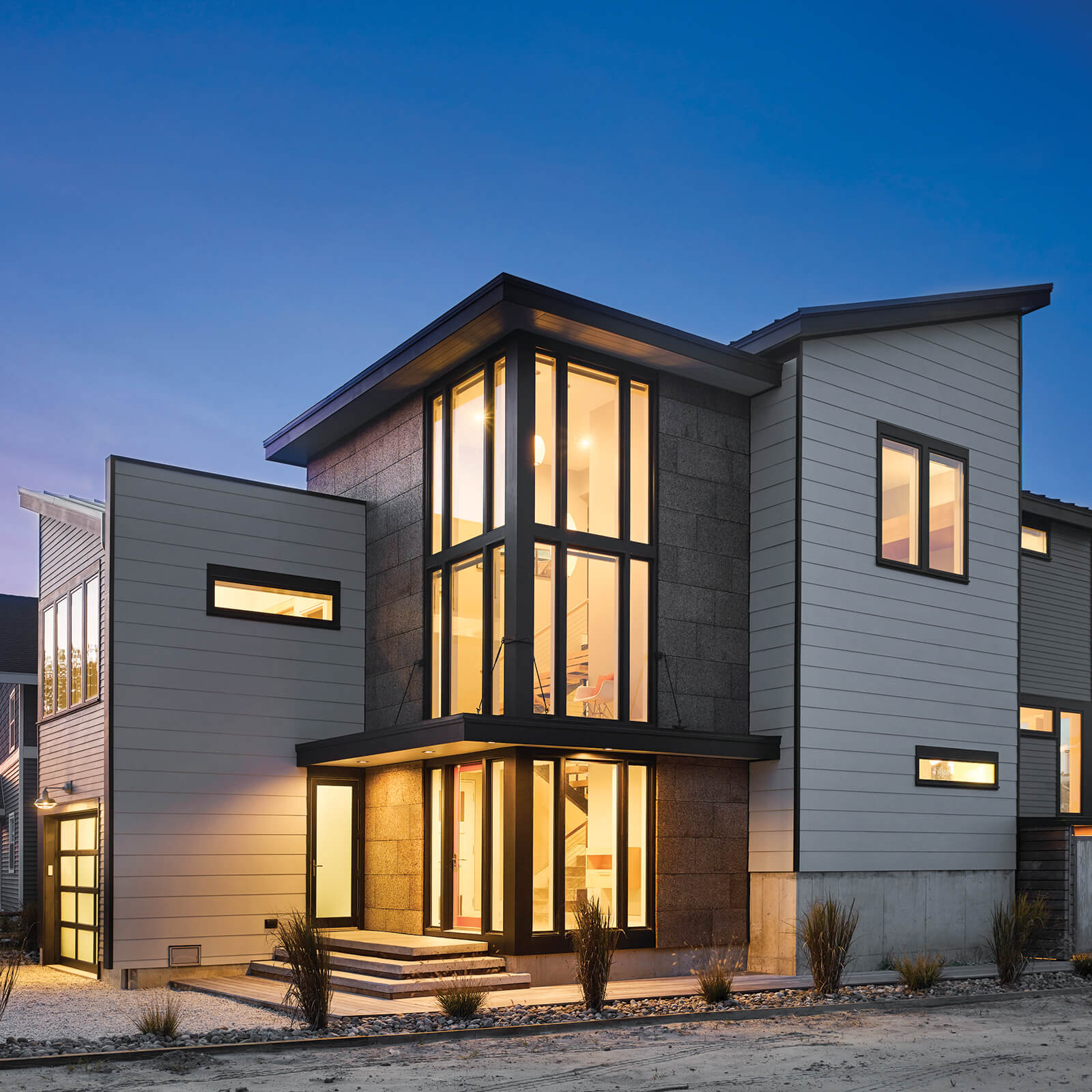 Contemporary modern style home with Marvin Elevate Outswing French Door and Elevate Casement Windows