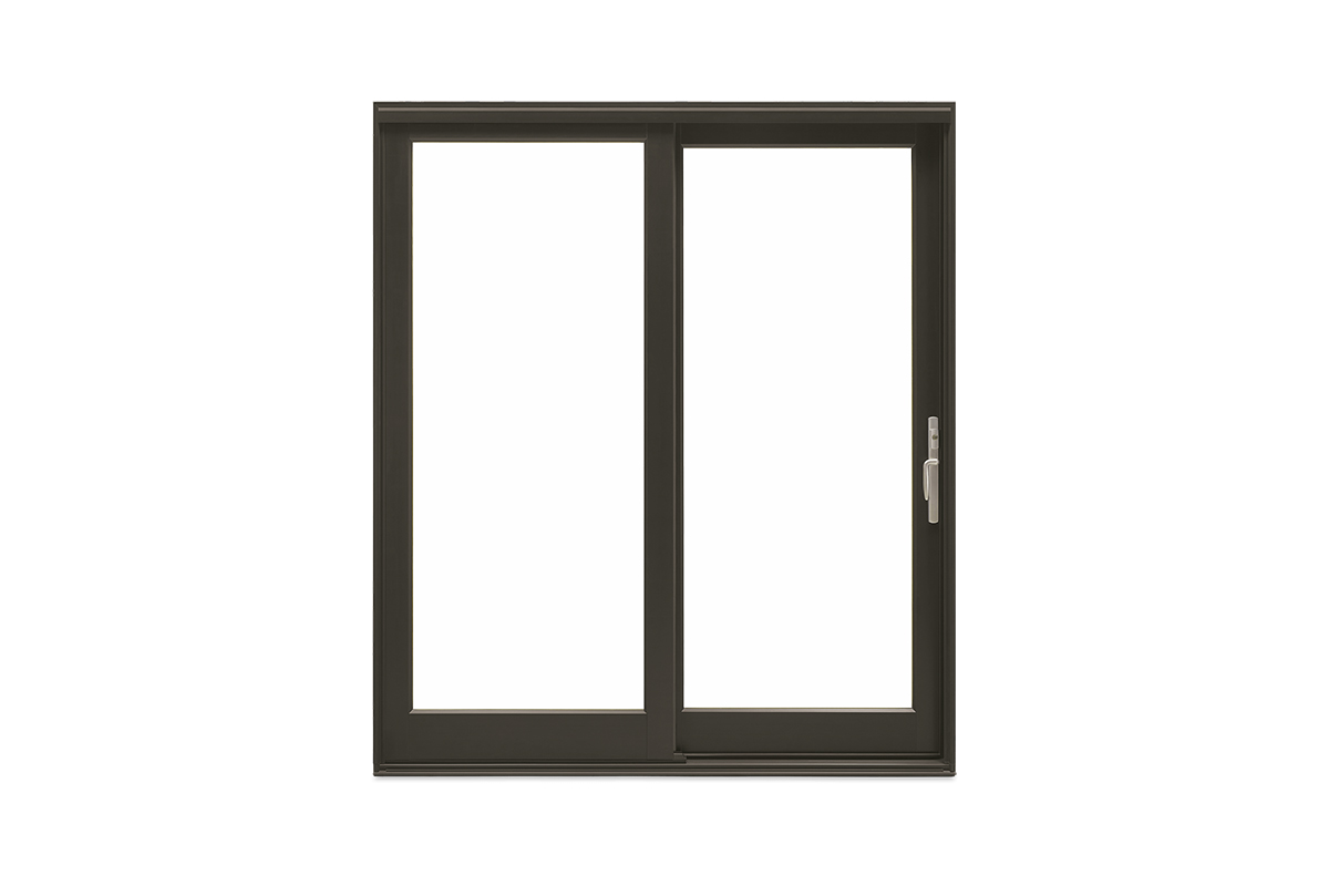 Marvin Elevate Sliding French Door Exterior View In Ebony