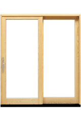 Marvin Elevate Sliding French Door Interior View In Pine