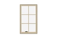 Exterior product shot of Marvin Elevate Casement Narrow Frame Window in Cashmere finish
