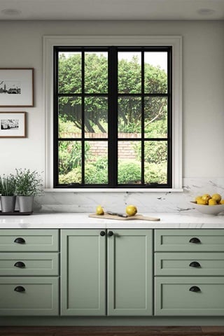 Kitchen with Marvin Elevate Casement Narrow Frame Window