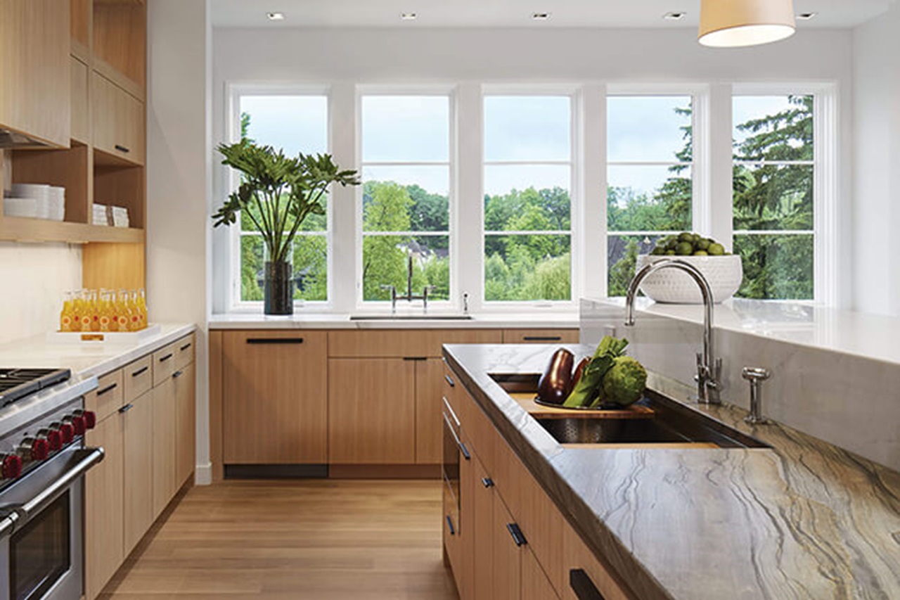 Modern Kitchen With Marvin Elevate Casement Windows