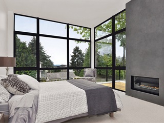 Bedroom With Essential Picture Windows