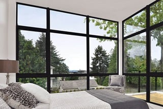 Bedroom With Essential Picture Windows