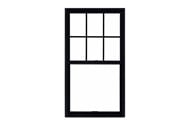 Marvin Essential Double Hung Window Exterior View In Ebony