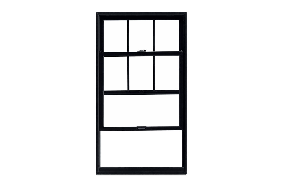 Marvin Essential Double Hung Window Interior View In Ebony